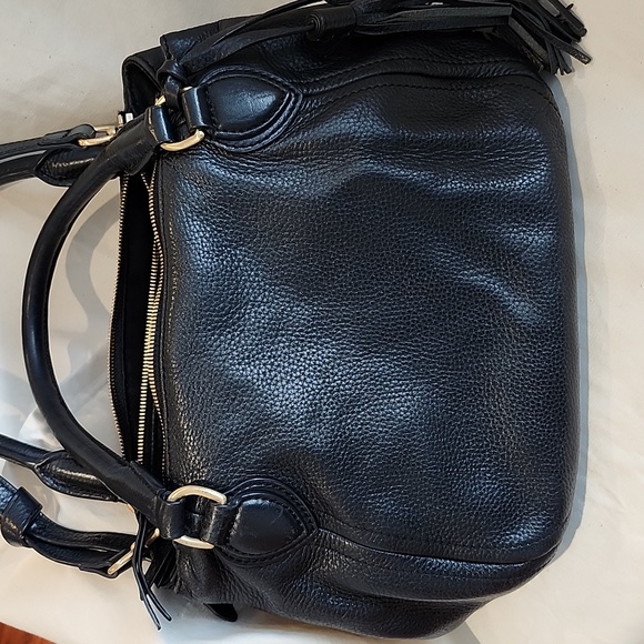 J CREW Black calf pebbles leather shoulder bag with a lot of room and crass bady - Picture 1 of 6